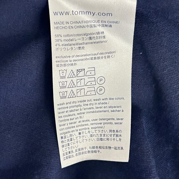 Tommy Hilfiger Dress Women’s Striped Stretch Knit Belted Red Blue White Small - Picture 7 of 7